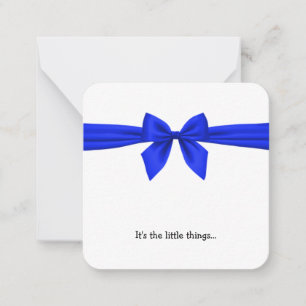 De Correspondance Royal Blue Bow Mini Remerciements Carte Note