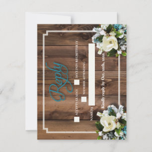 De Correspondance Rustique romantique Antler Réponse carte avec Magn