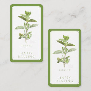 De Correspondance SIGNET OREGANO FRAIS - Carte 3.5x2 + Texte / Vert