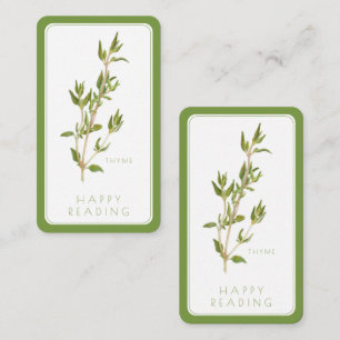 De Correspondance SIGNET THYME FRAIS - Carte 3.5x2 + Texte / Vert