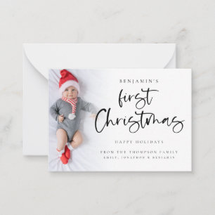 De Correspondance Taille mini Baby First Christmas Carte photo per