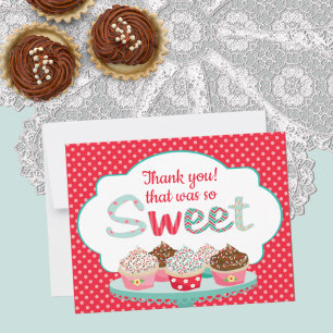De Correspondance Tea Party Anniversaire Thankyou Carte à note plate