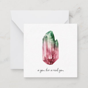 De Correspondance *~* TOURMALINE cristal AP64 Carte à note plate