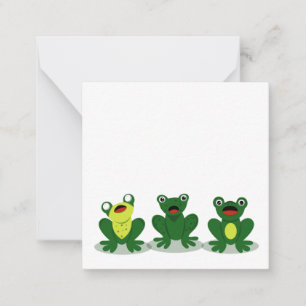 De Correspondance Trois grenouilles mignonnes - Carte à note plate