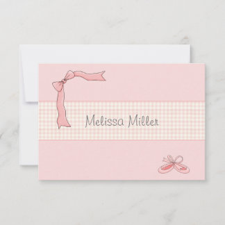 De Correspondance Tutu rose Merci personnalisé / Carte pour notes