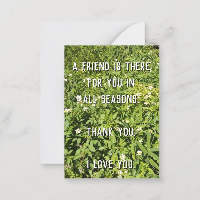 De Correspondance Une carte d'amis pour toutes les saisons (Devant)