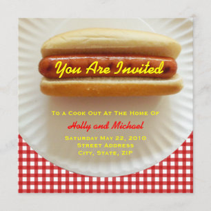 De cuisinier invitation - hot-dog d'un plat