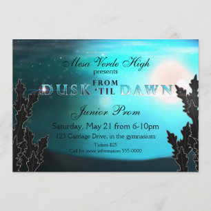 De DUSK à DAWN Mariage Prom Party Invitations