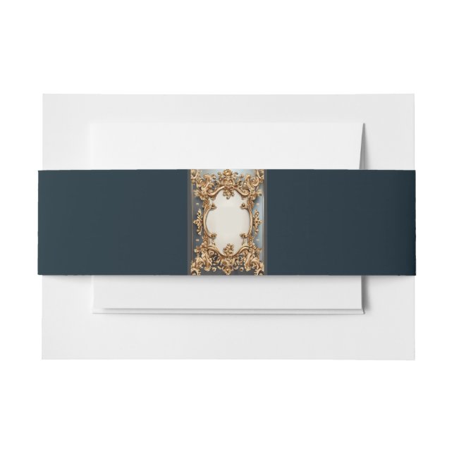 De Faire-part Bandeau ventral d'invitation à l'opulence baroque (Devant Example)