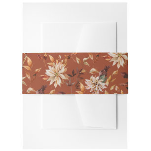 De Faire-part Bandeau ventre Invitation Automne Terracotta