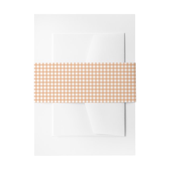 De Faire-part Petit Citrouille Gingham Invitation Bandeau Ventre (Devant example)