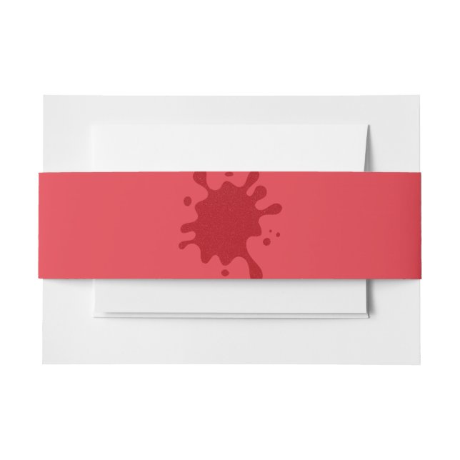 De Faire-part Tomate Splash Rouge Invitation Bandeau Ventre (Sur (Devant Example)