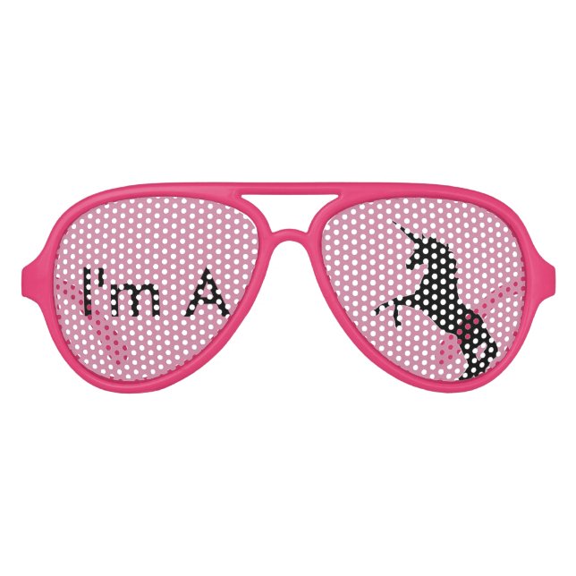De Fête Aviateur Je suis une licorne lunettes (Devant)
