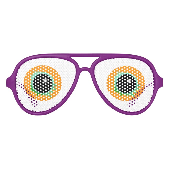 De Fête Aviateur WEIRD Orange Yeux Googy Goggle lunettes (Devant)