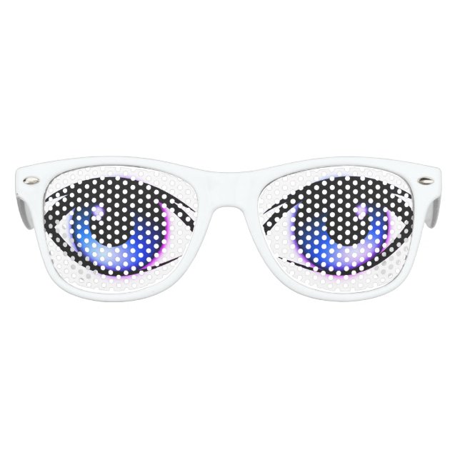 DE FÊTE ENFANT YEUX BLEUS. LES YEUX D'ÉMOJI. LUNETTES ENFANTS (Devant)