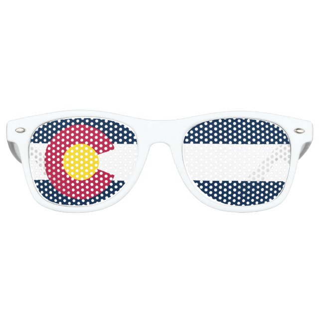 De Fête Retro Colorado État Flag Party lunettes (Devant)