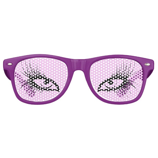 De Fête Retro lashes lunettes (Devant)