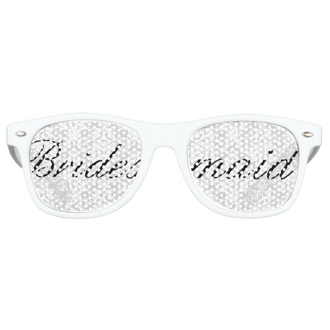 De Fête Retro Lunettes Bachelorette Bachelorette Blancs Damask (Devant)