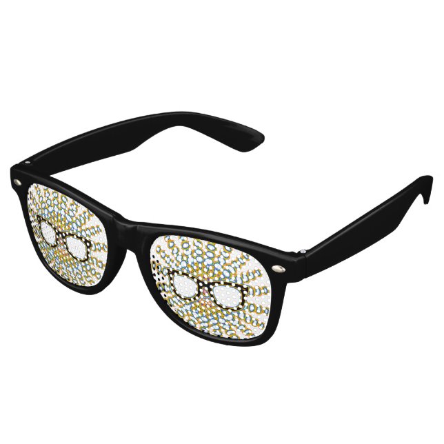 De Fête Retro Lunettes Nerd ensoleillées + votre backgr. & idées (Angulaire)