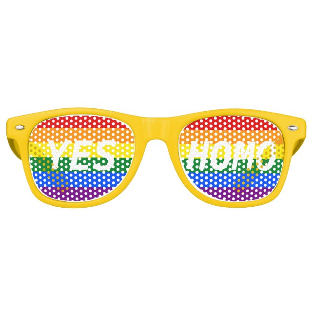 De Fête Retro oui lunettes homos (Devant)