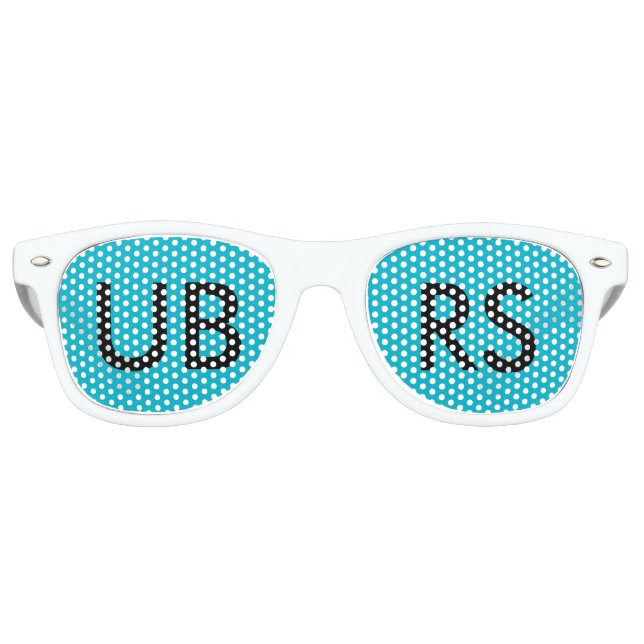 De Fête Retro Ventilateurs UBRS Lunettes avec lentille bleue (Devant)