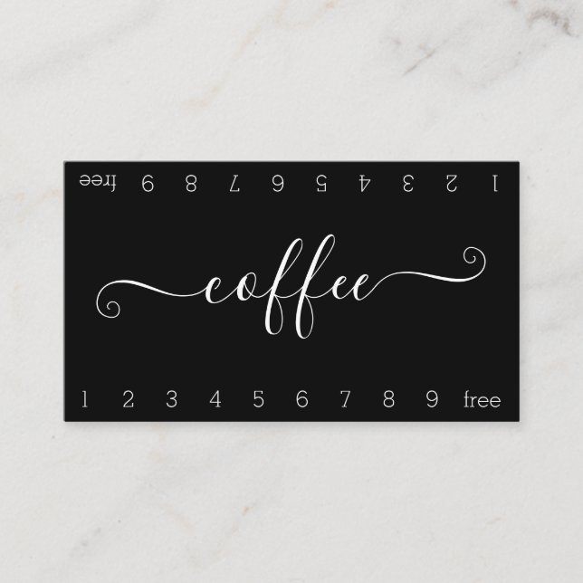 De Fidélité Carte à punch au café Loyauté double nombre en flo (Devant)