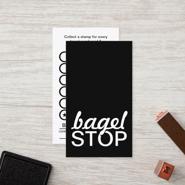 De Fidélité carte bagel stop punch (Devant/Arrière en situation)
