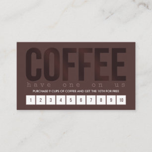 De Fidélité Carte Brown foncée Punch Café