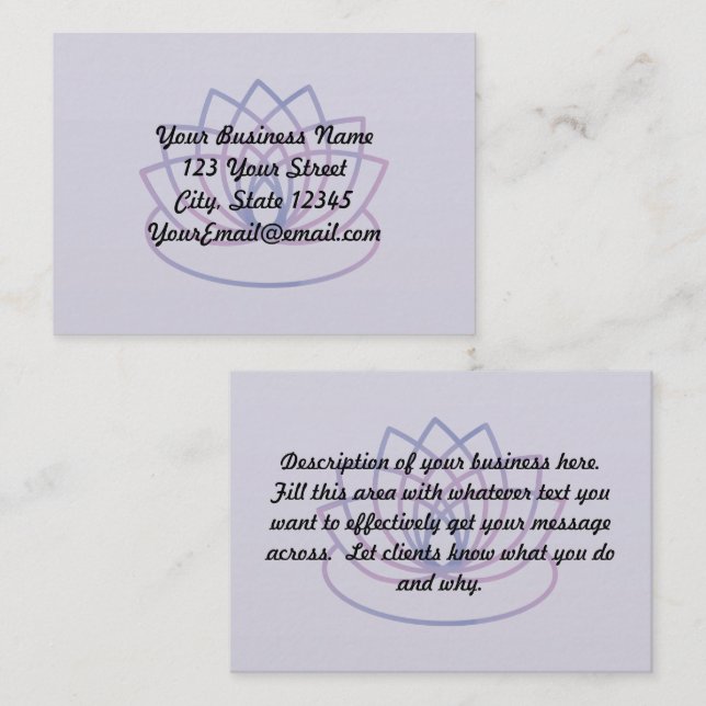 De Fidélité Carte d'information d'affaires Pink and Purple Lot (Devant / Derrière)