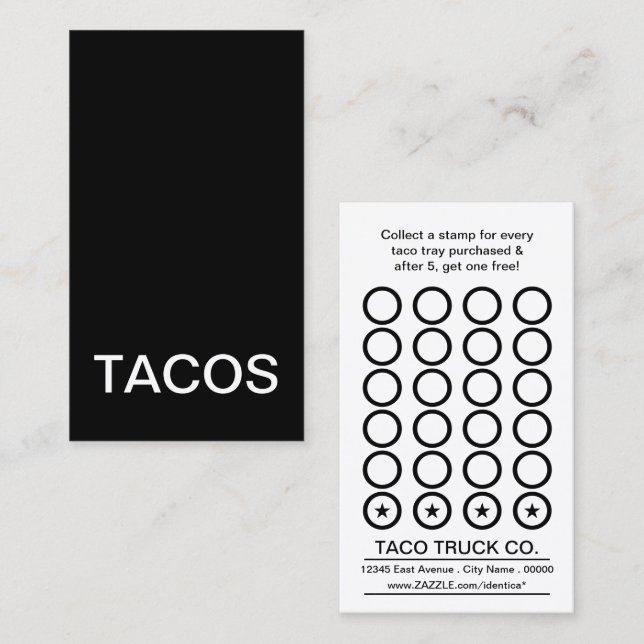 De Fidélité carte perforante tacos (Devant / Derrière)