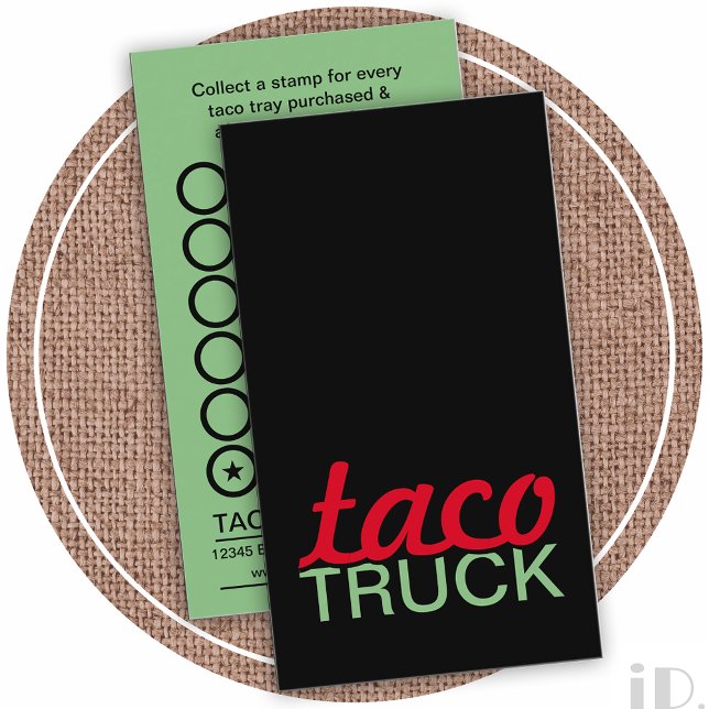 De Fidélité carte perforée pour camion taco (Créateur téléchargé)