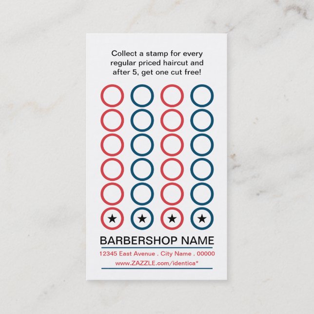 De Fidélité carte punch barbershop (Dos)