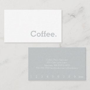De Fidélité Carte Punch café Loyalty Flannel gris clair