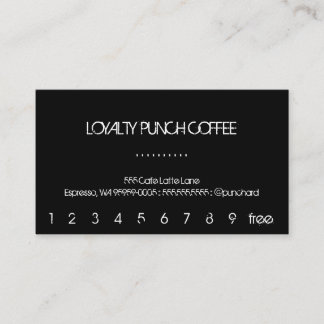De Fidélité Carte Punch Café Loyauté