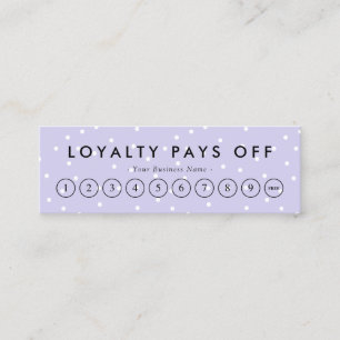 De Fidélité Carte Punch Loyalty Dots Noir & Violet