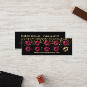 De Fidélité Carte Punch Loyalty - Parties scintillant rose cha