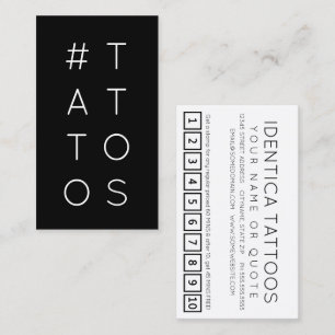 De Fidélité Carte punch #TATTOOS hashtag loyalty