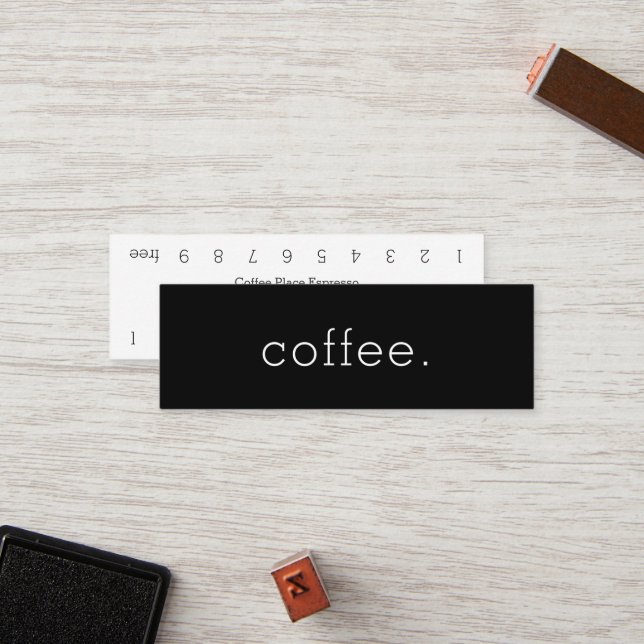 De Fidélité Carte simple à café double foncé (Devant/Arrière en situation)