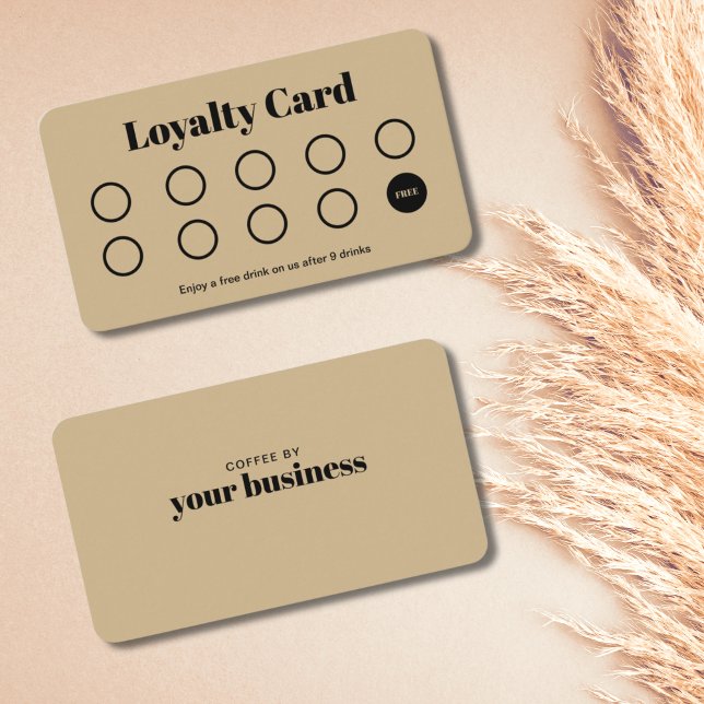 De Fidélité Carte simple Gold Chic Beauty Salon Loyalty Punch (Gold beauty salon loyalty cards modern boho punch card simple and elegant)