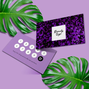 De Fidélité Clou Beauté Salon Loyauté Carte Fleurs violettes