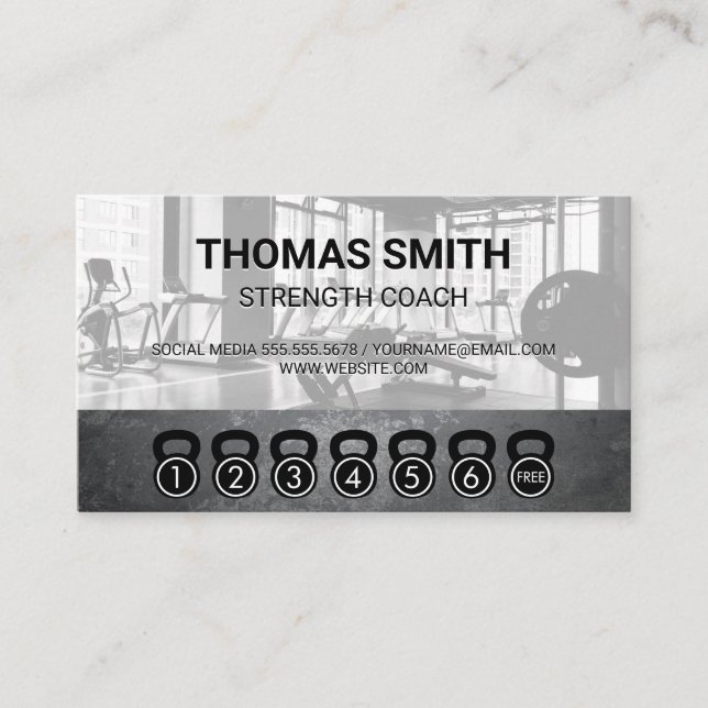 De Fidélité Kettle Bells | Carte Punch | Force entraîneur (Devant)