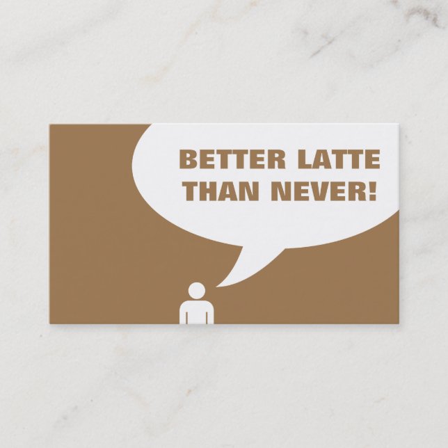 De Fidélité meilleure latte que jamais carte punch café (Devant)