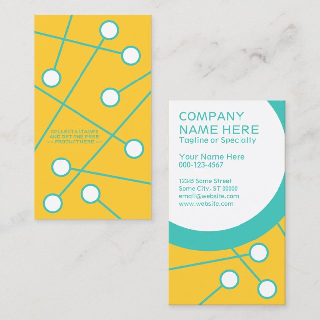 De Fidélité rétros carte acheteur fréquent (Devant / Derrière)