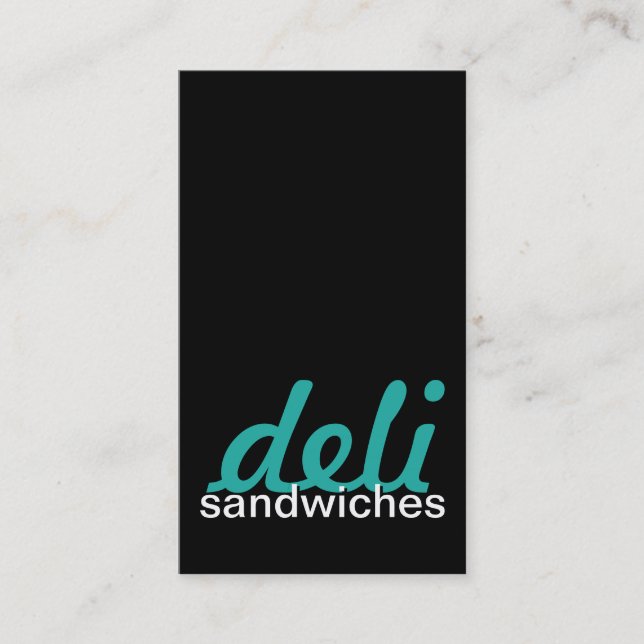 De Fidélité sandwichs deli carte punch (Devant)