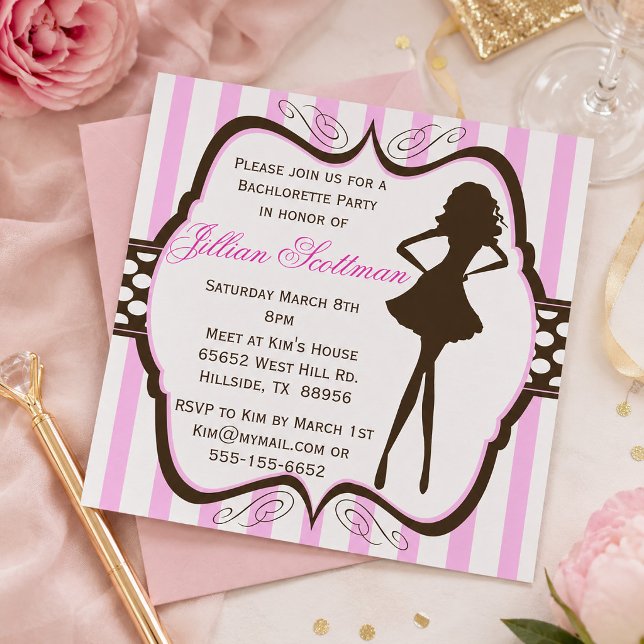 De filles de nuit invitation de partie de (Girls Night Out Bachelorette Party Invitation)