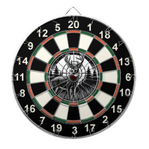 De Fléchettes Cerf circulaire avec cible forestière