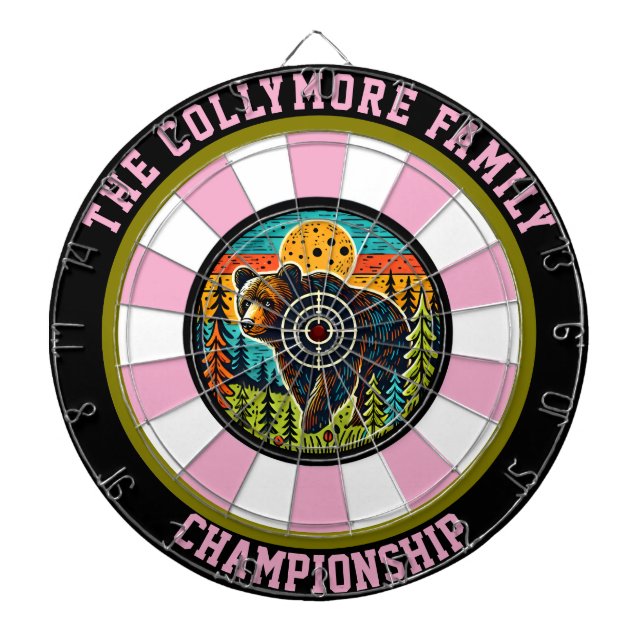 De Fléchettes Grizzly majestueux avec l'art cible (Devant)