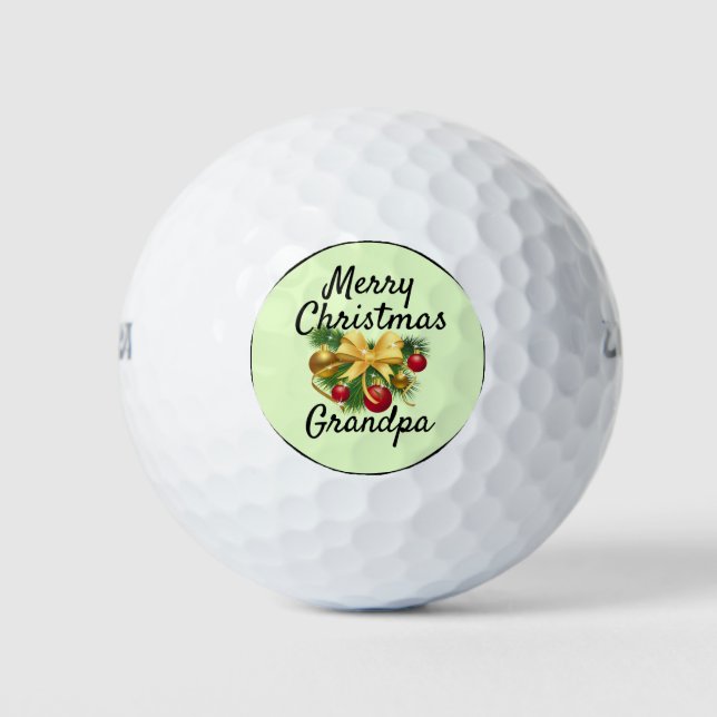 De Golf Cadeau Christma personnalisé pour Grandpa 3 balles (Devant)