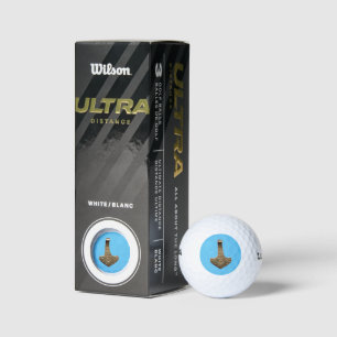 De Golf Gold Thor Hammer bleu Wilson Ultra balles 3 pk