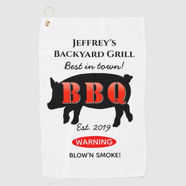 De Golf Jardin Grill Master Grill BBBQ Clip Sur Serviette (Devant)